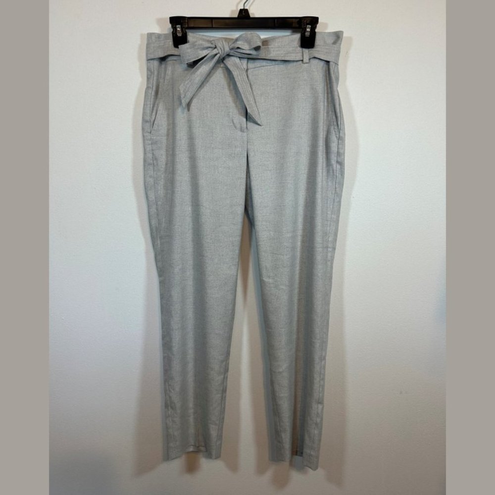 LOFT Trousers / Slacks with Belt (Color: Grey / Size: 6)